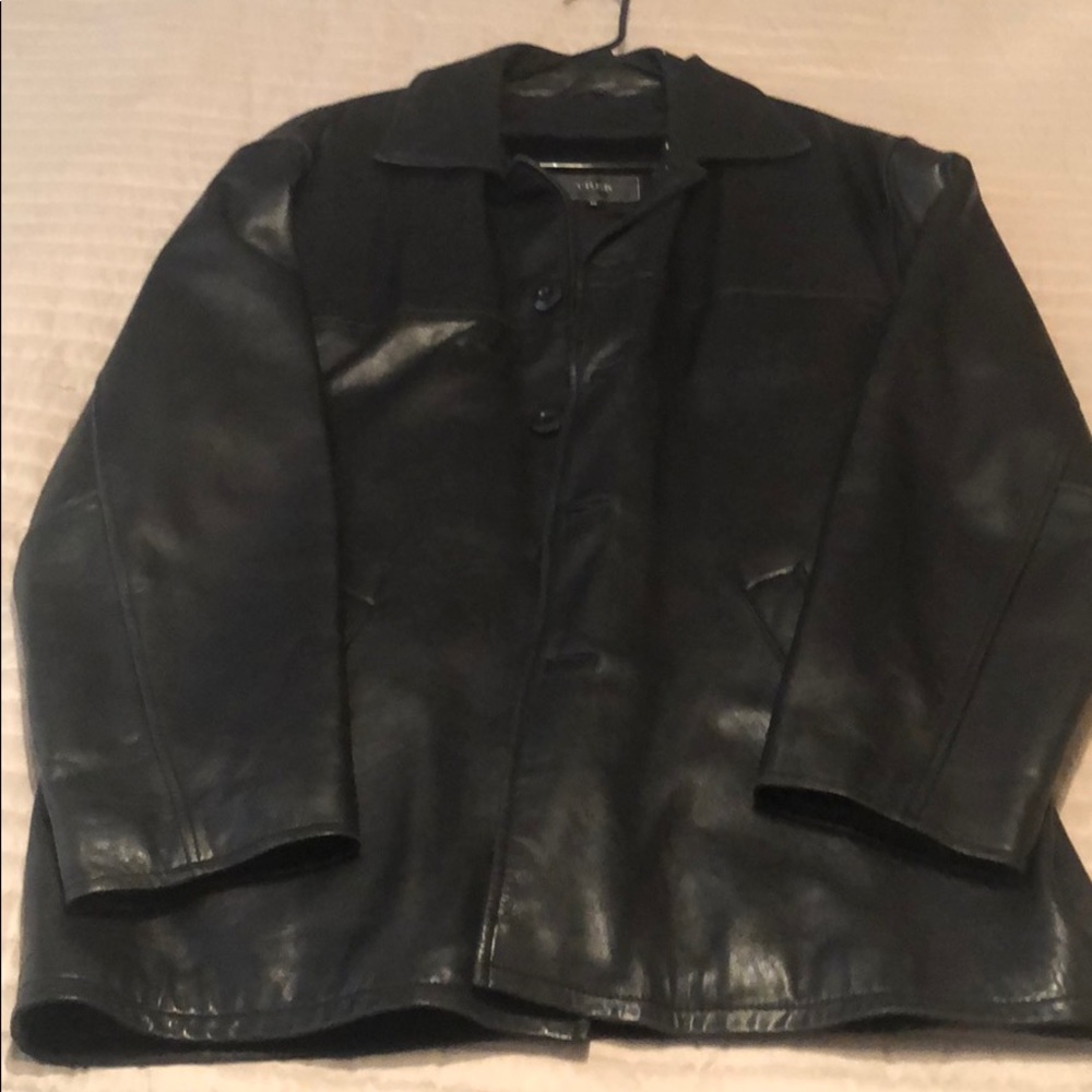 Leather coat